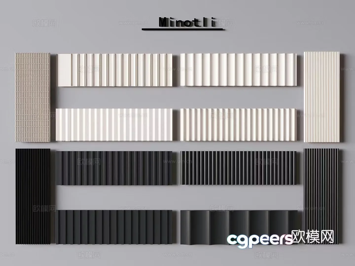 Wall panel tooling siding siding cream texture board wall trim panel 3D model