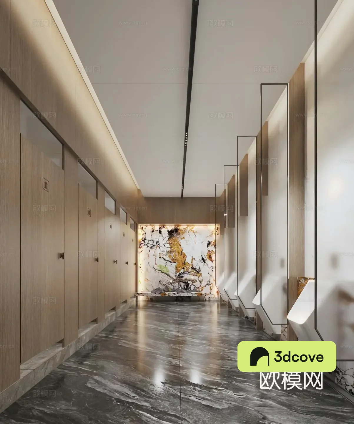 Modern public bathroom