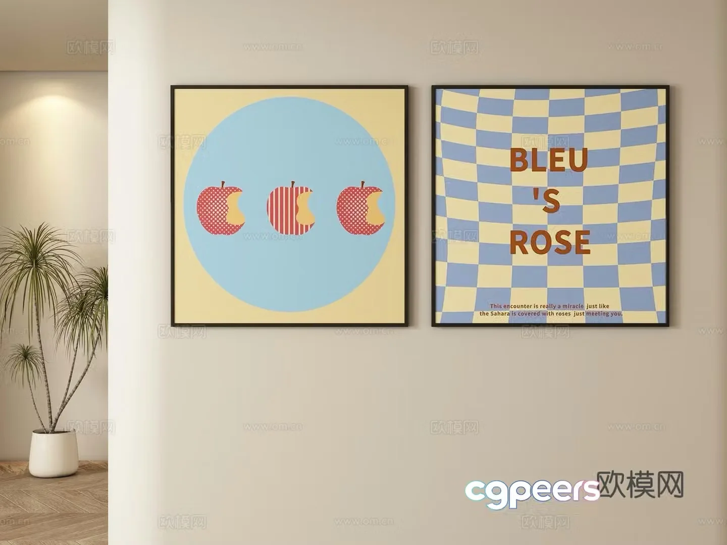 Modern children’s decorative paintings hanging paintings 3d model