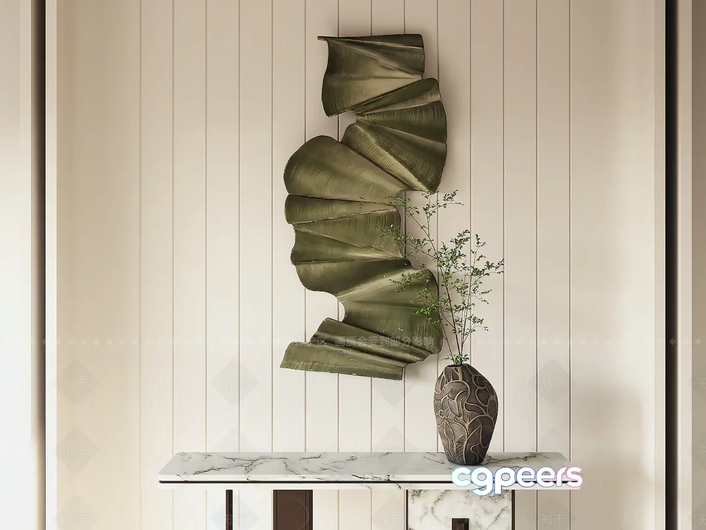 A Modern Wall Decoration 3D Model – 2988 – VRAY Render