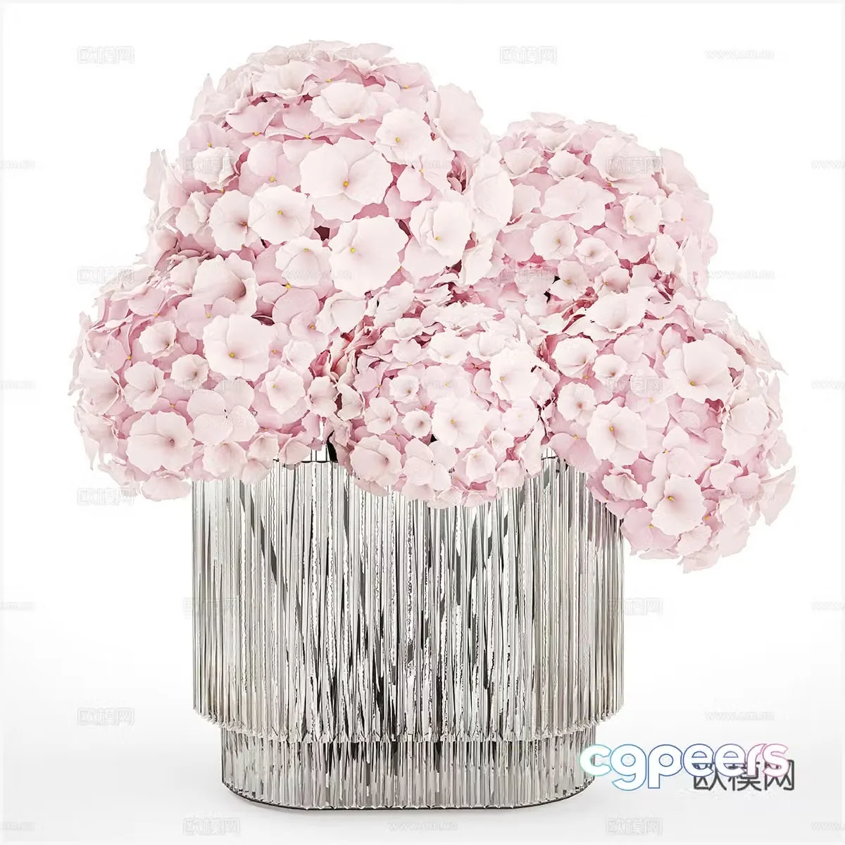 Modern vase flower art 3d model