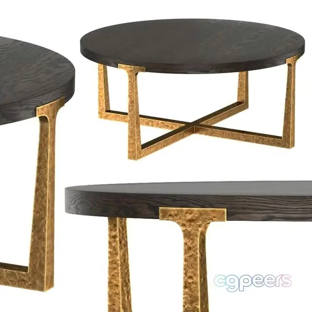 3ds Max Free – RESTORATION HARDWARE T-BRACE ROUND COFFEE TABLE