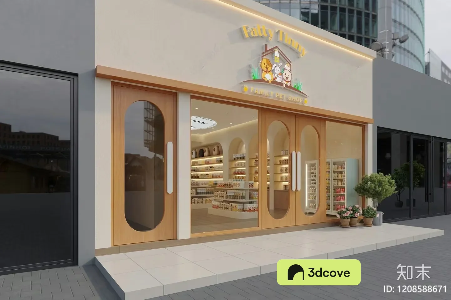 The Single Main Subject Is A Pet Shop