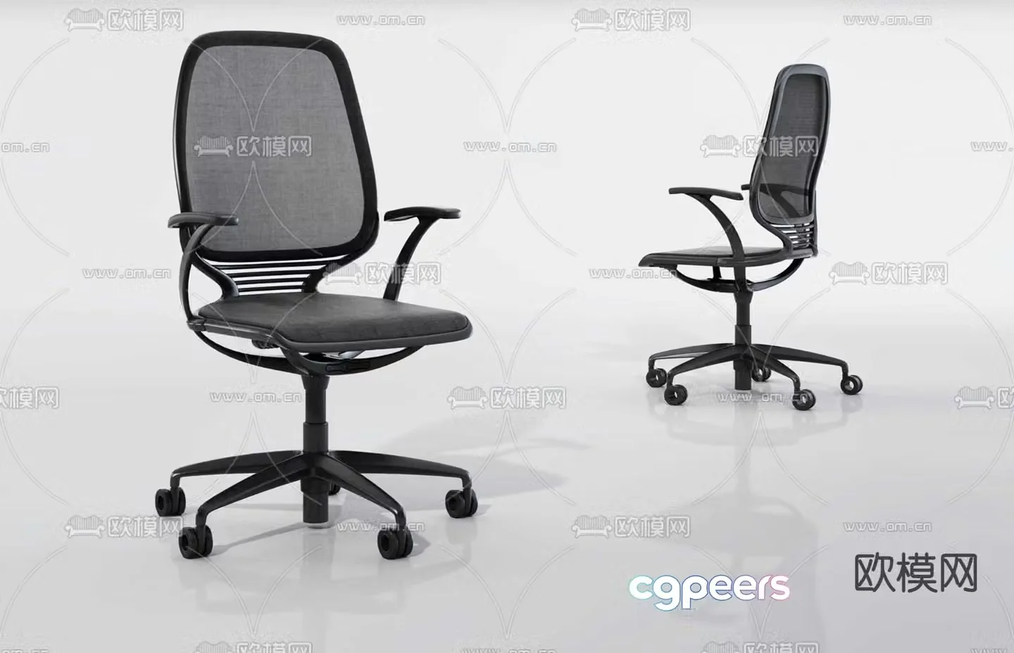 Mesh office chair office chair staff chair 3d model