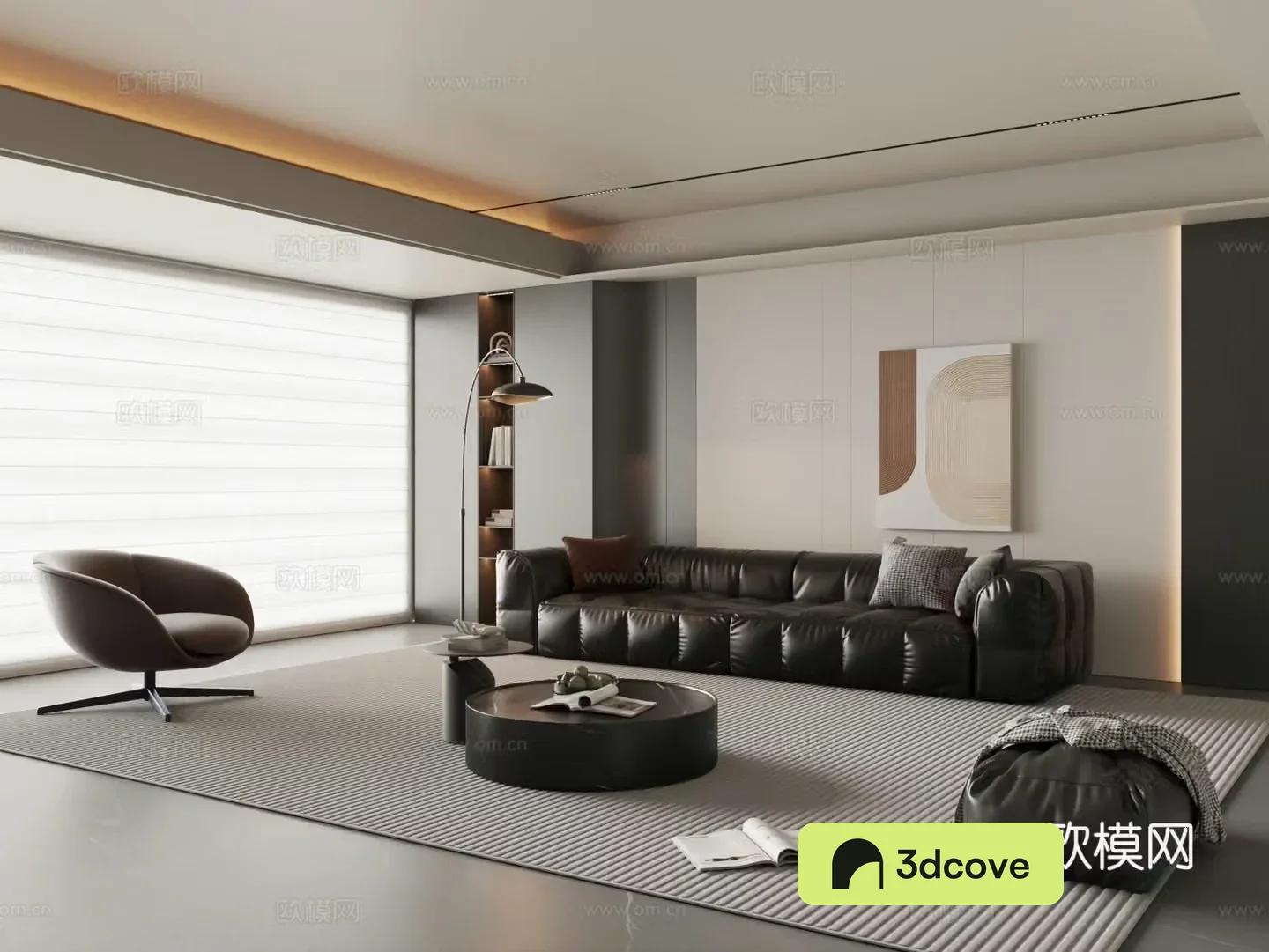 Modern Italian home living room sofa coffee table combination