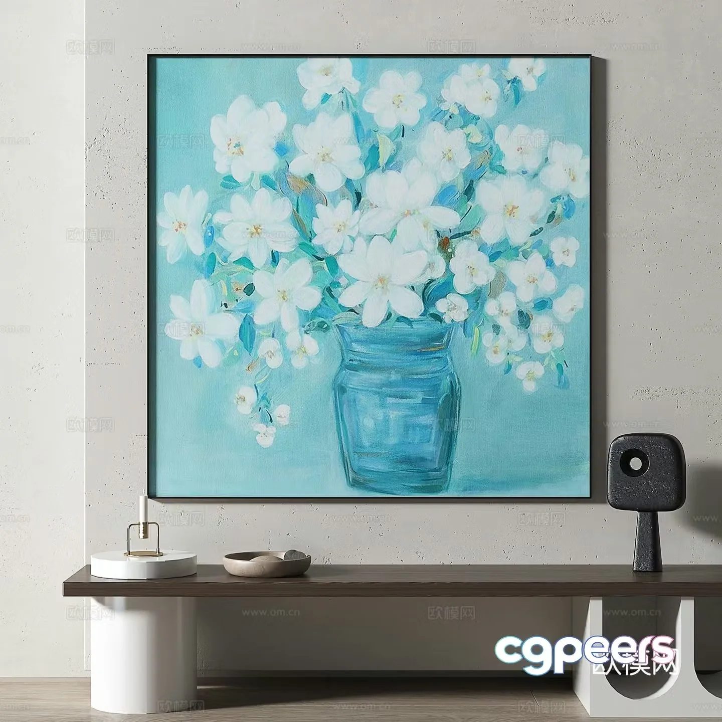 Modern retro medieval decorative painting 3d model