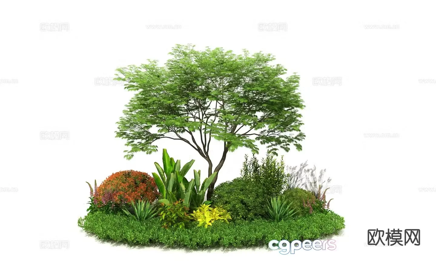 Bushes group bushes 3d model