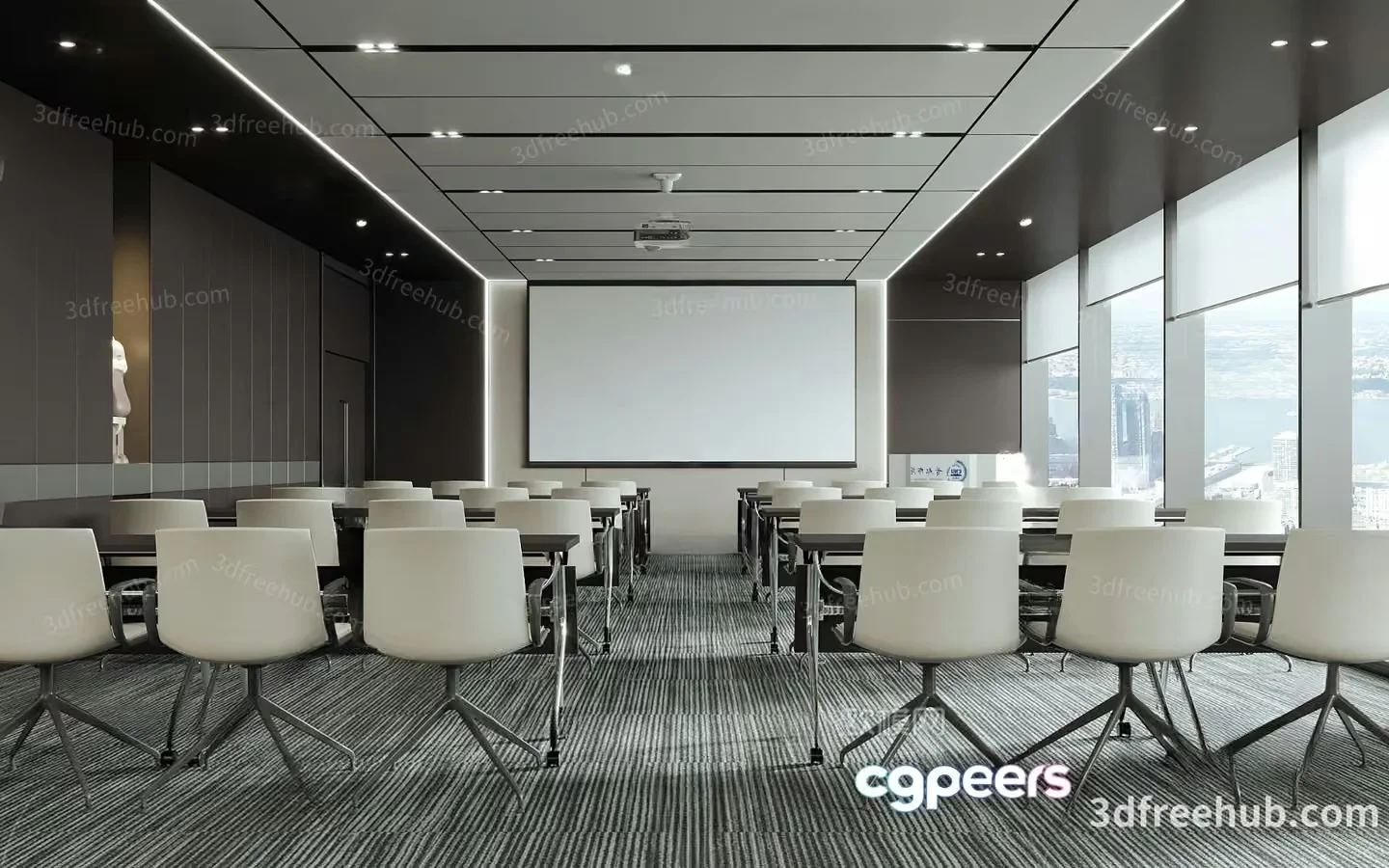 Modern Conference Room 3D Model – 22404 – VRAY Render