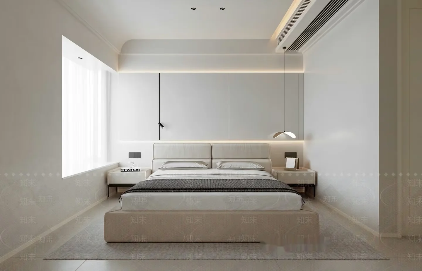Modern Minimalist Bedroom 3D Model – 12269 – VRAY Render