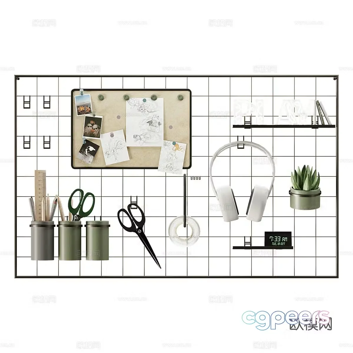 Modern children’s room wall decoration pendant 3D model