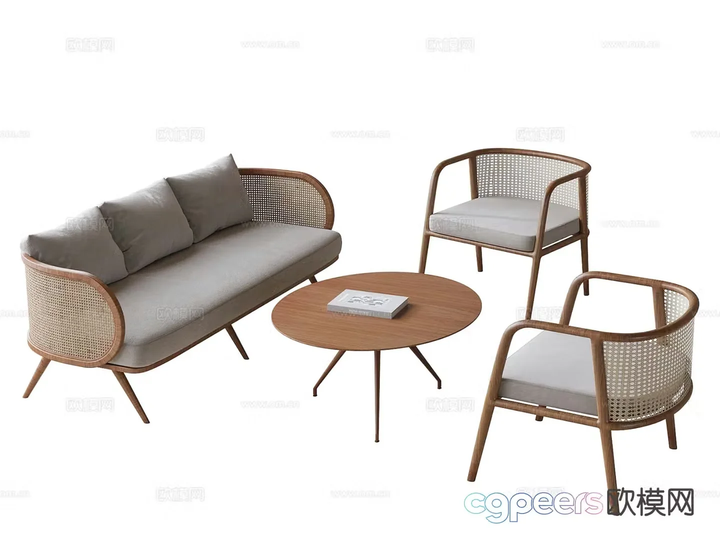 Modern outdoor sofa modular sofa 3d model