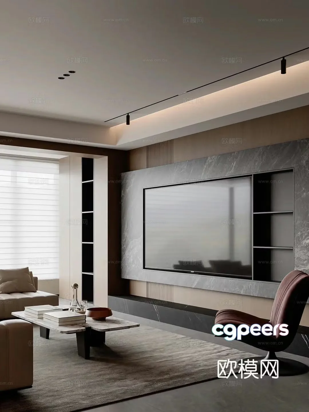 Italian TV cabinet TV wall 3d model