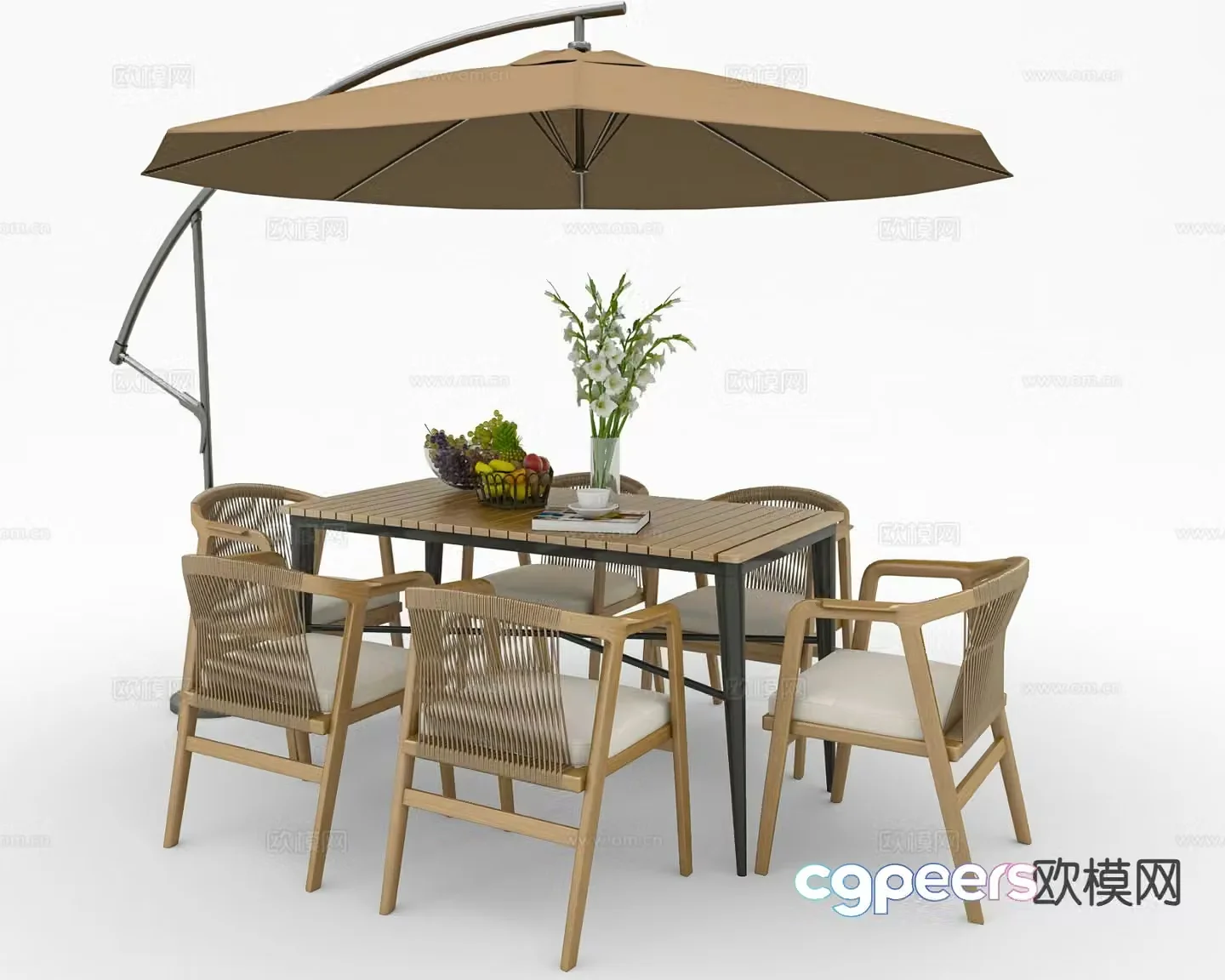 Modern outdoor tables and chairs patio tables and chairs 3d model