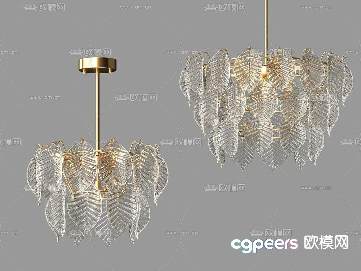 Light luxury chandeliers crystal chandeliers 3D model