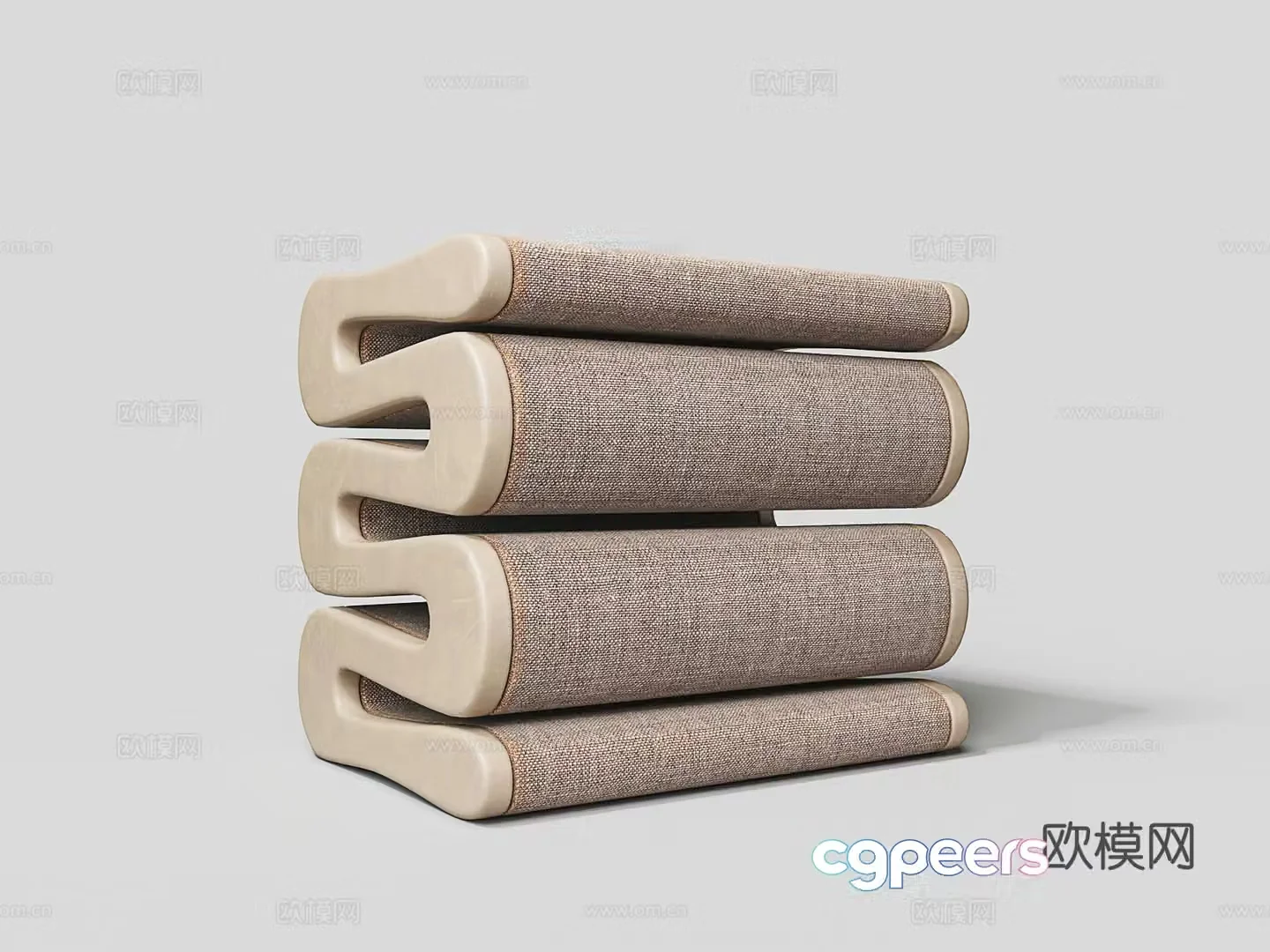 Modern folding stool shoe changing stool 3d model