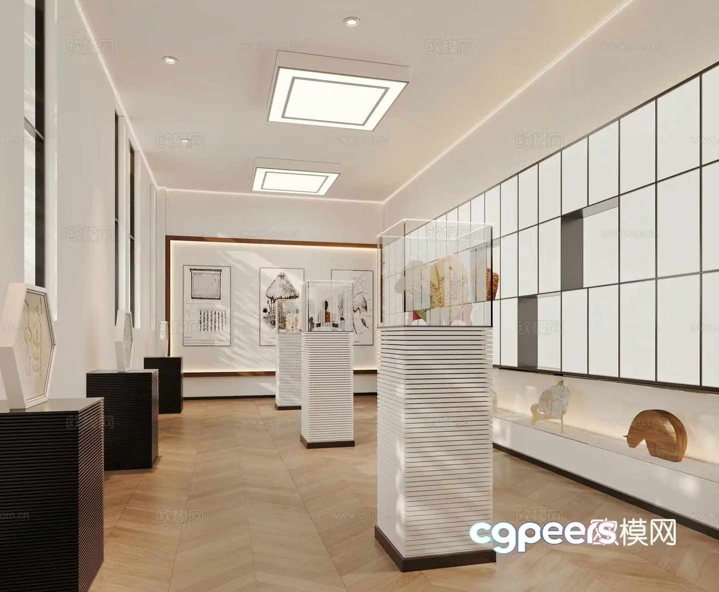 Handicraft exhibition hall exhibition hall 3D model