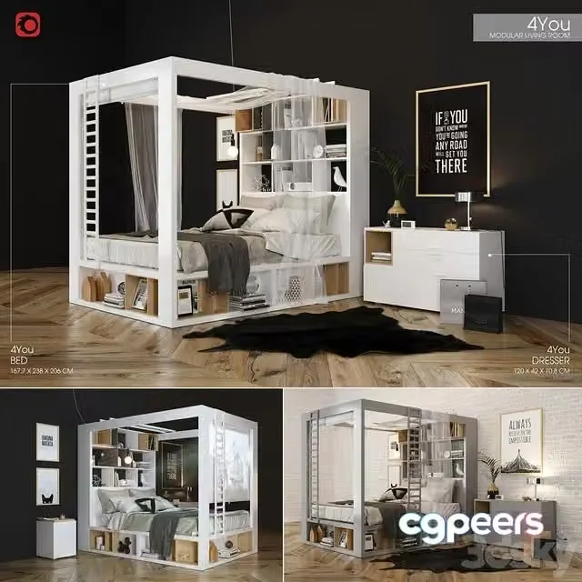 3ds Max Free – 4_YOU_bedroom