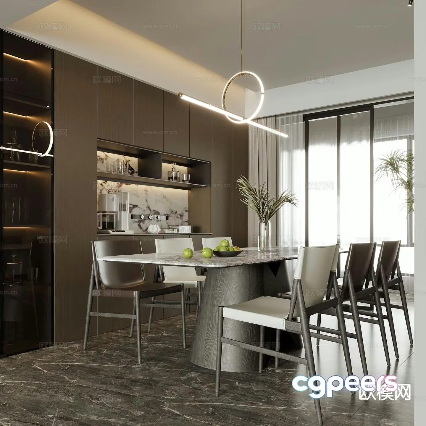 Modern restaurant 3d model