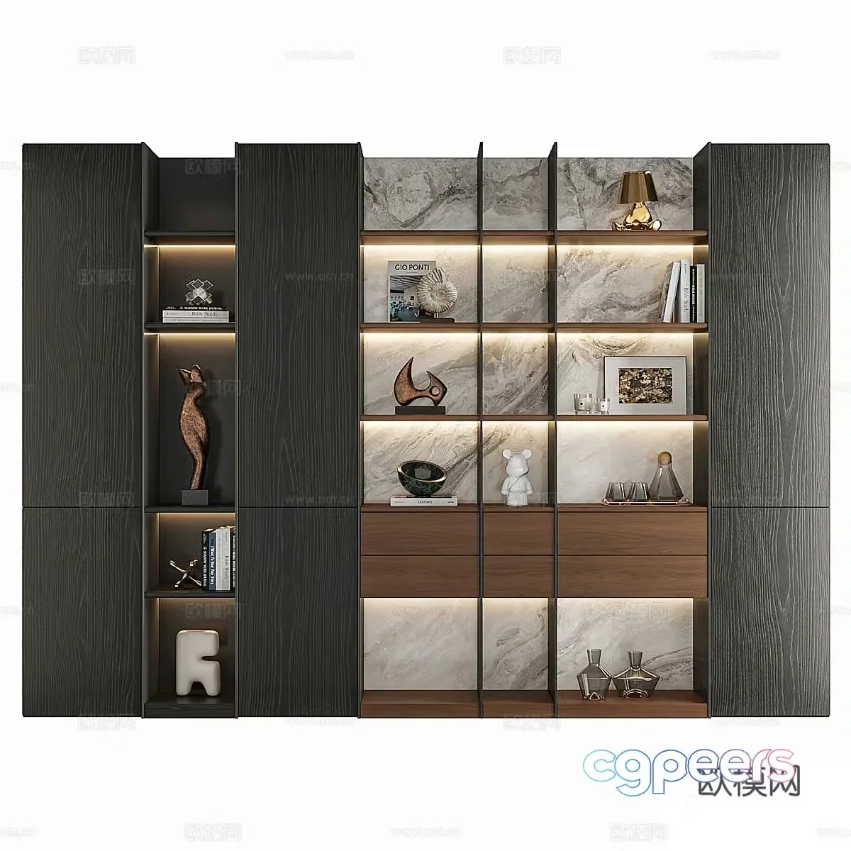 Modern decorative cabinet 3d model