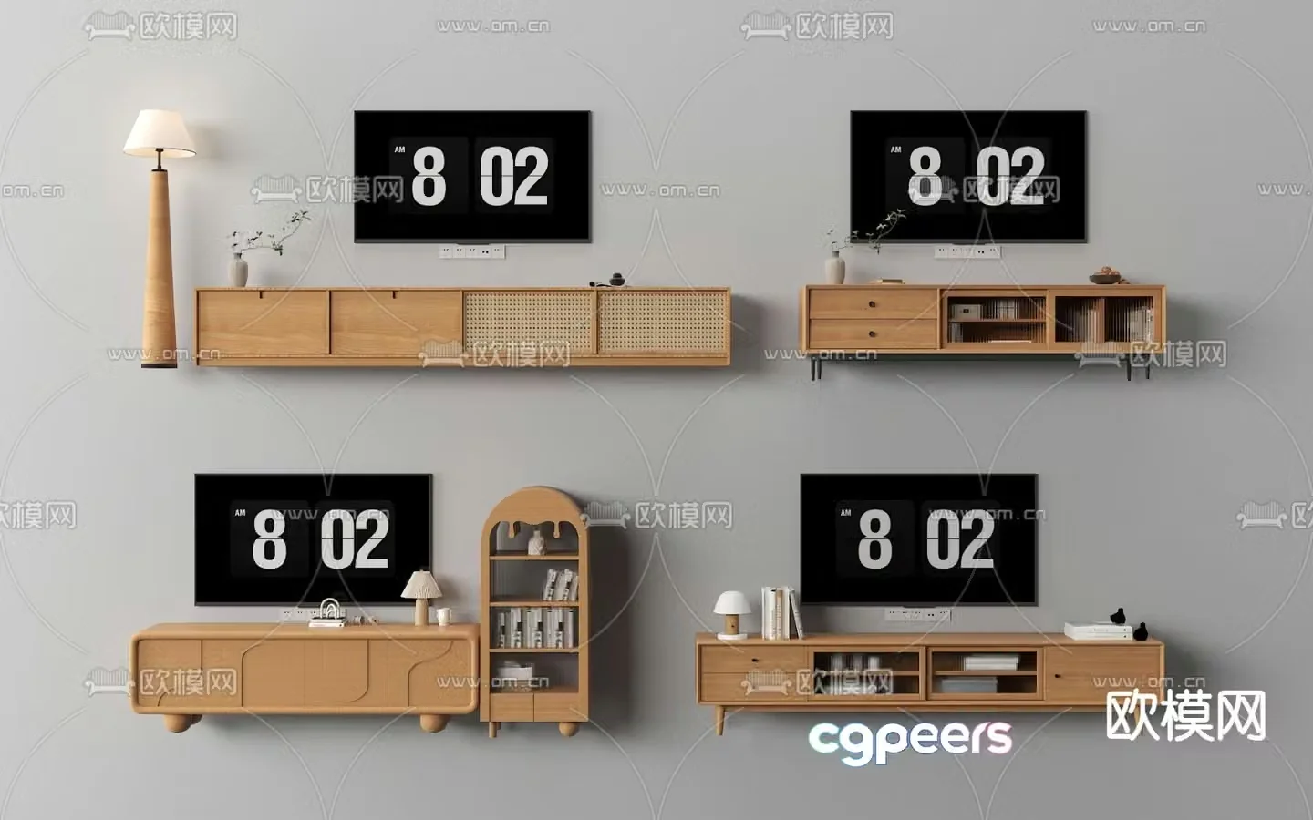 Nordic TV cabinet 3d model