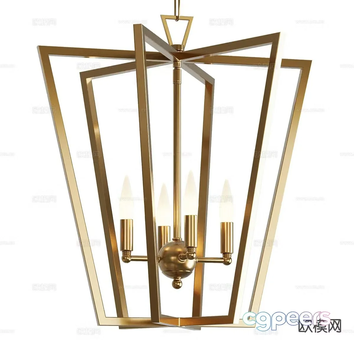Light luxury chandelier art chandelier 3d model