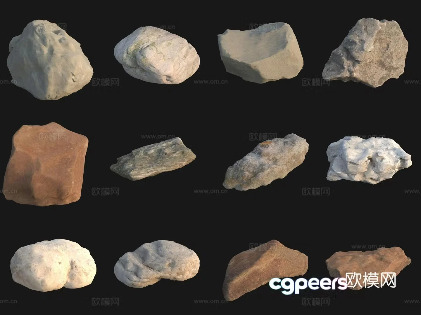 Rock Big Stone Jade 3D Model