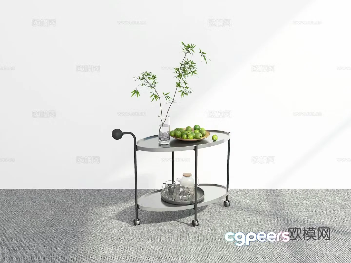 Modern trolley 3d model