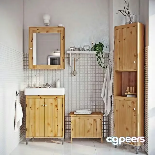 3ds Max Free – IKEA furniture for bathrooms, Series SILVERON