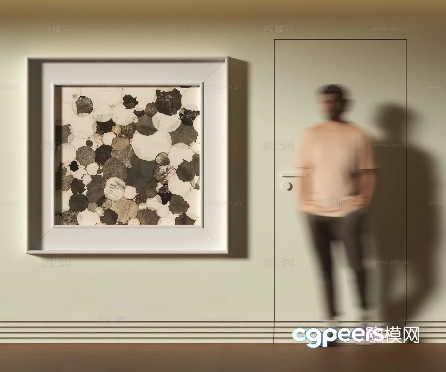 Modern decorative hanging painting 3d model