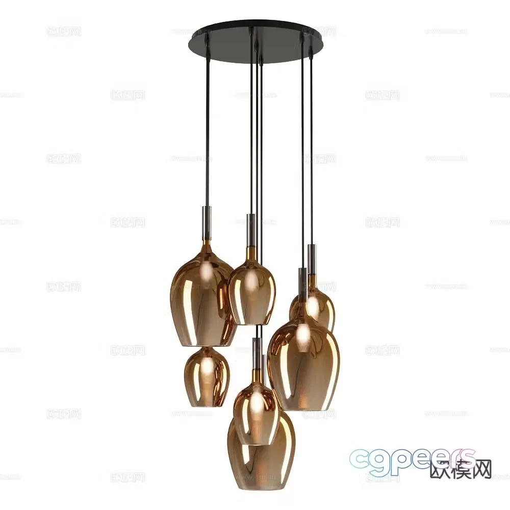 Italamp suction cup chandelier 3d model