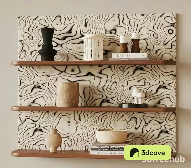 A Shelf With Books And Decorative Items