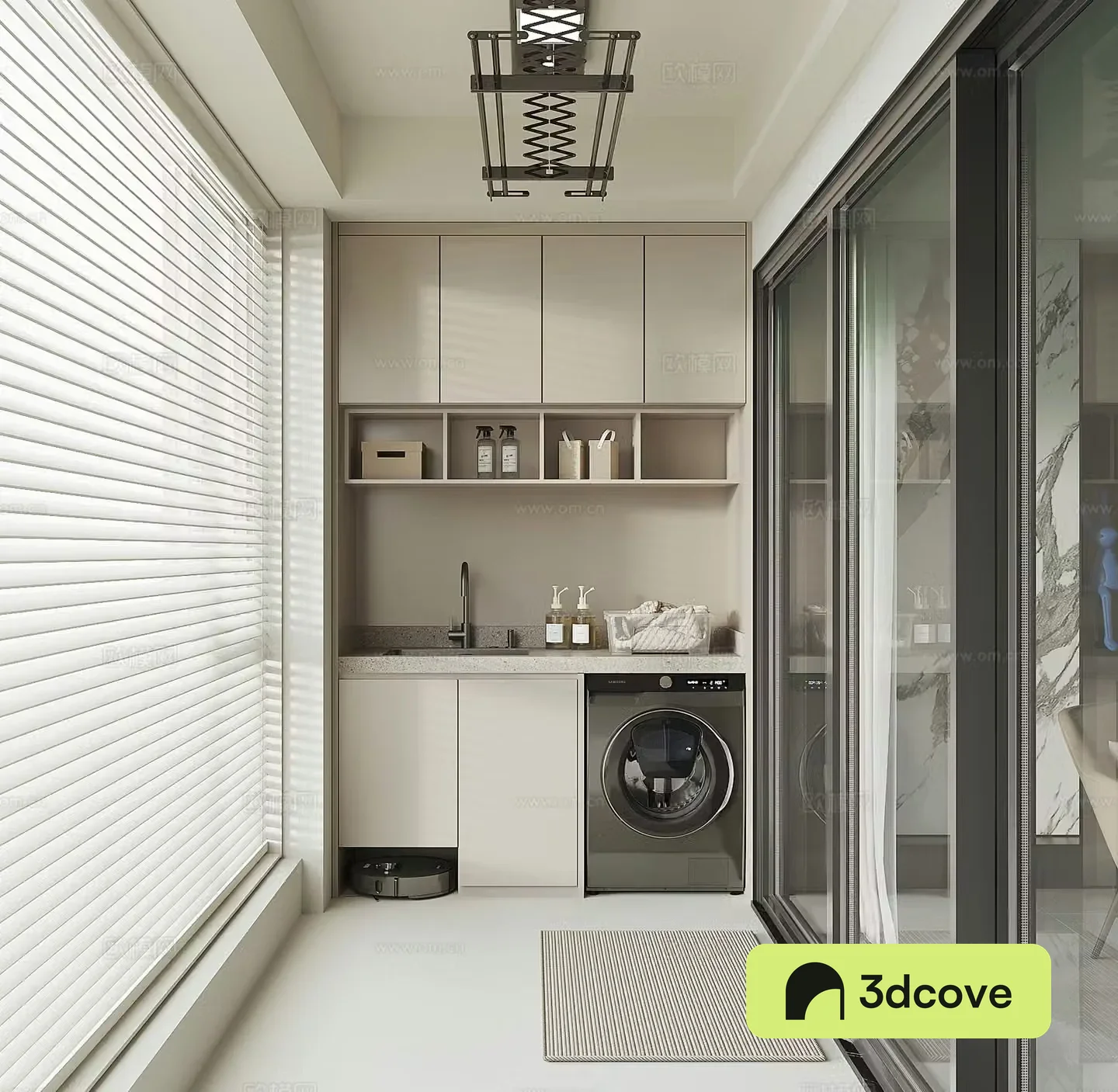 Modern washing machine cabinet