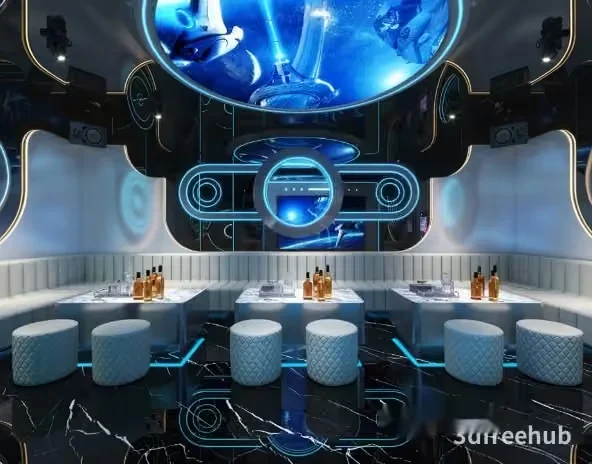 A Futuristic-Looking Bar 3D Model – 21614 – VRAY Render