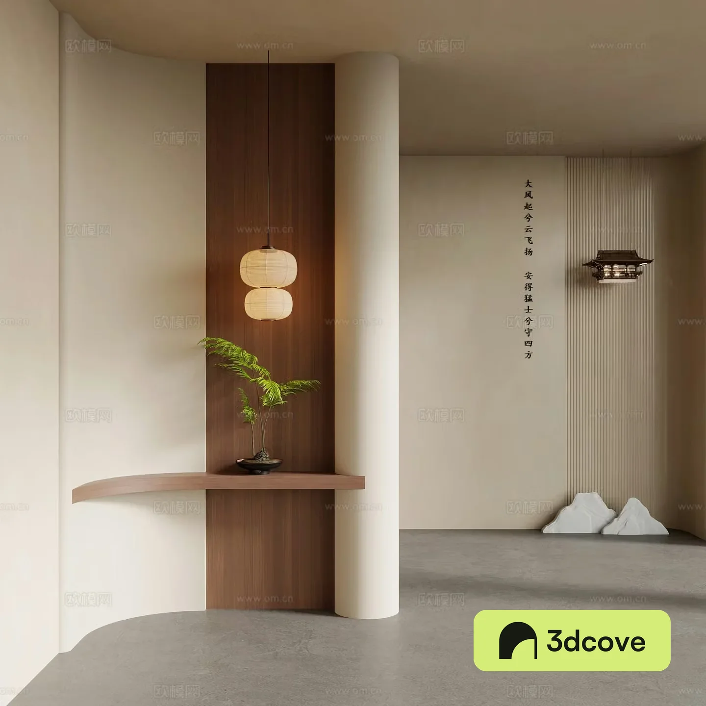 Entrance New Chinese style entrance hall Entrance background
