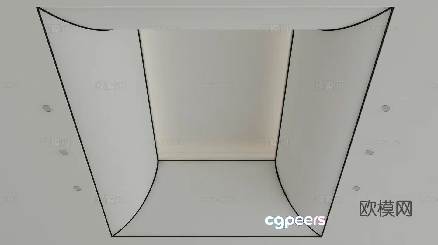 New Chinese style ceiling 3D model