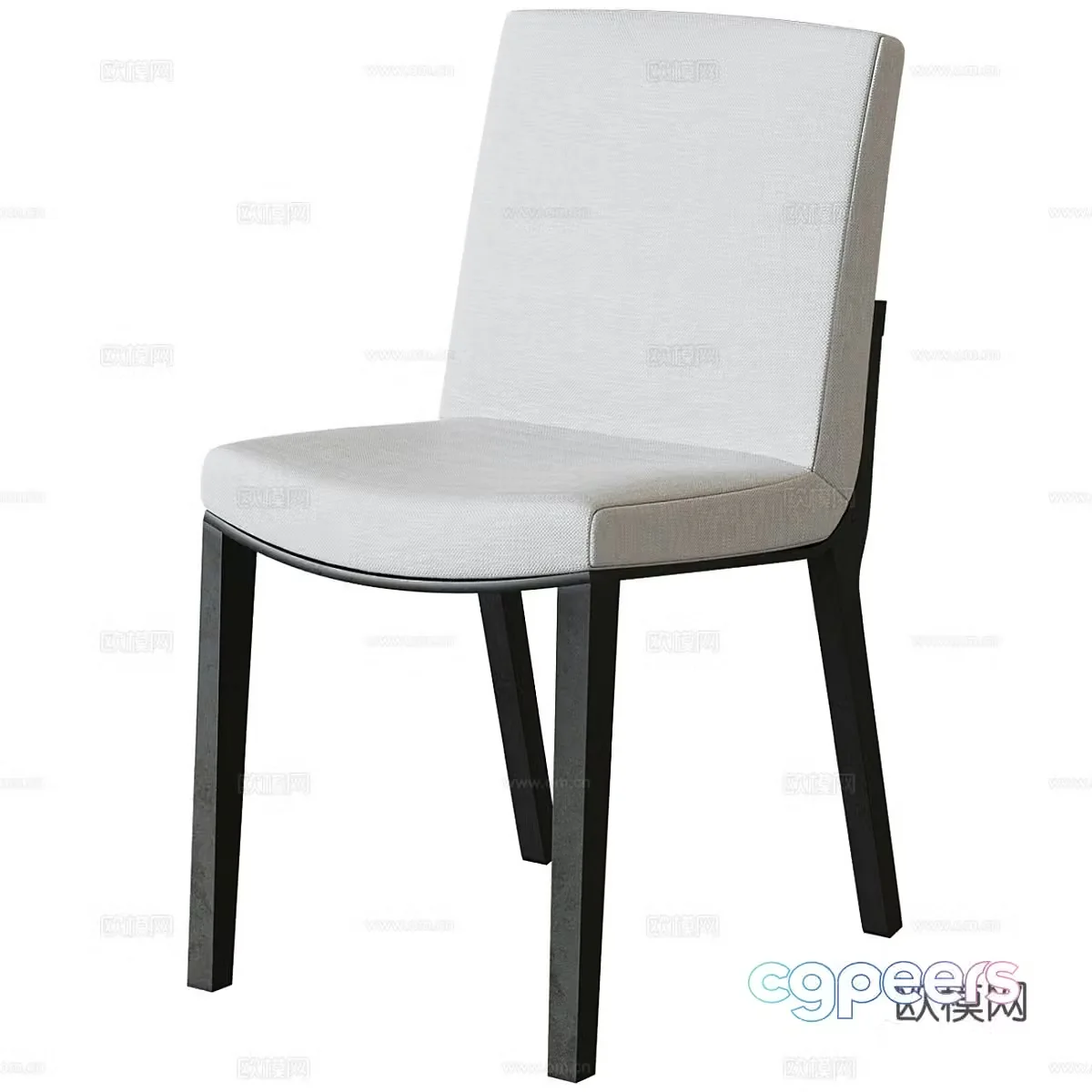 Modern dining chair Leather dining chair Casual dining chair Dining chair Combination Single chair Book chair Back chair 3D model