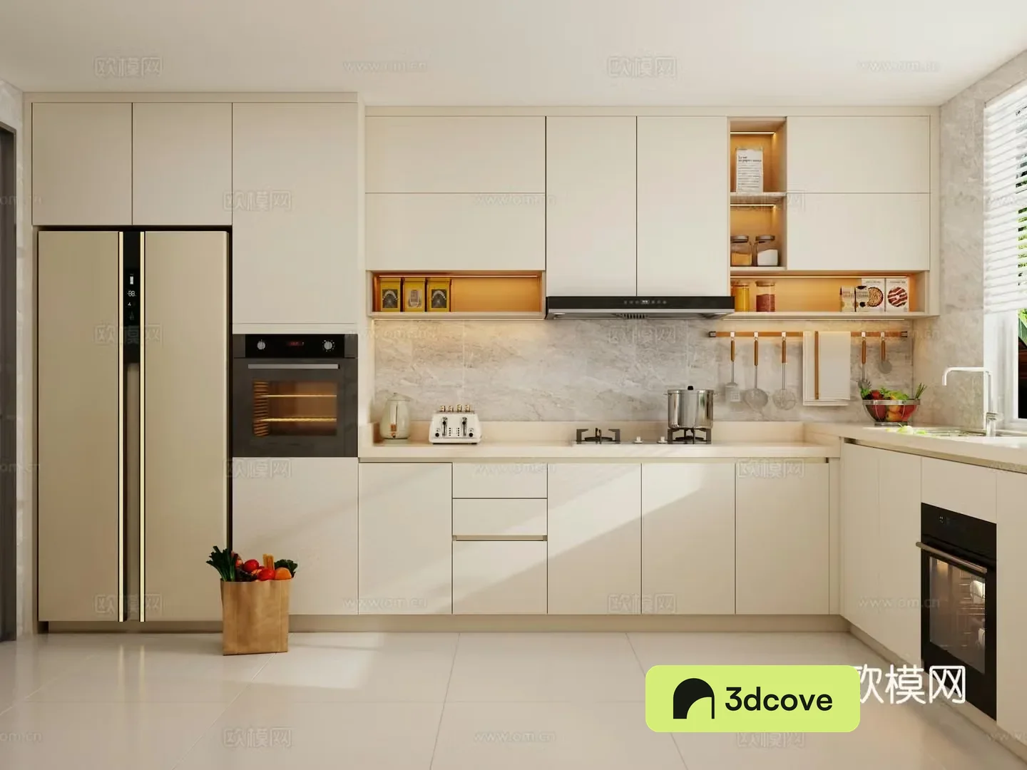 Cream style kitchen