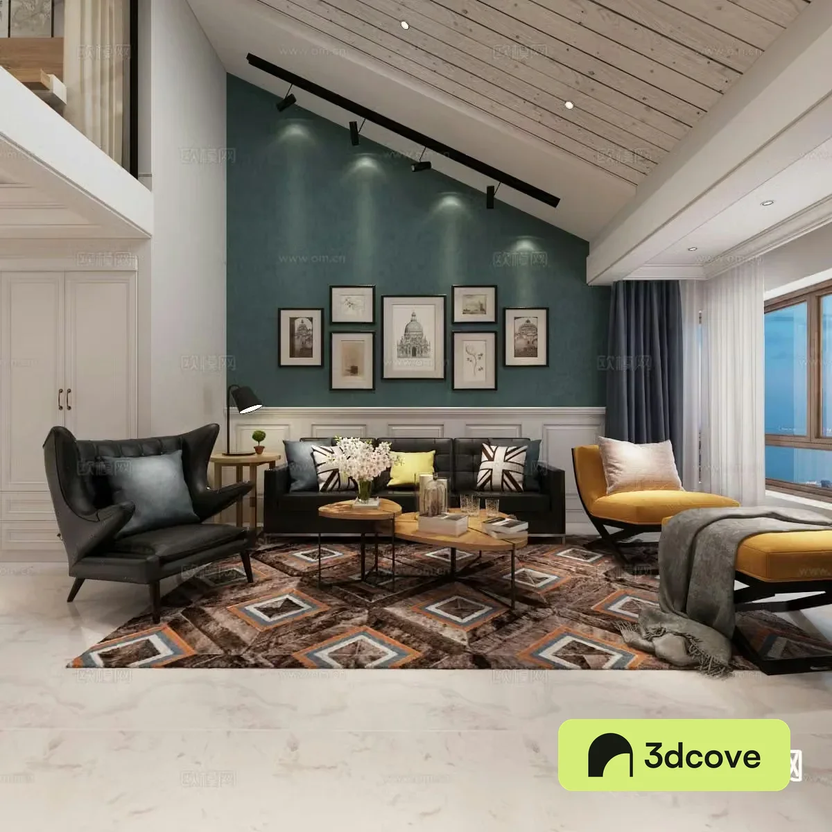 Nordic loft living room