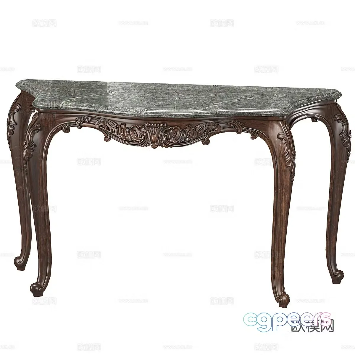 French light luxury end viewing platform 3D model of entrance table