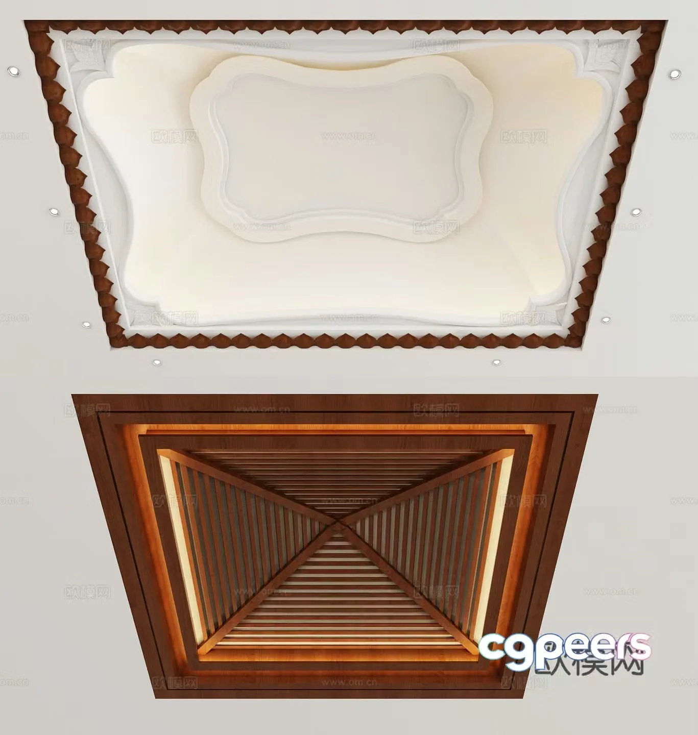 New Chinese style ceiling 3D model
