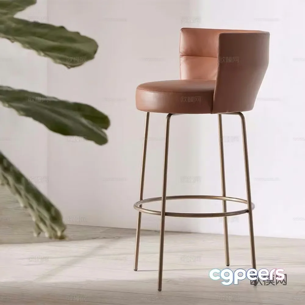 CPRN HOMOOD Modern Simple Chair Bar Stool 3D model