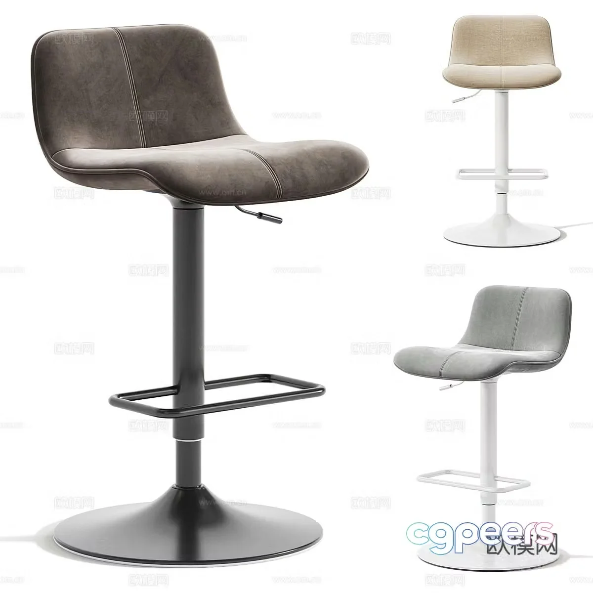 Modern Italian bar chair 3d model