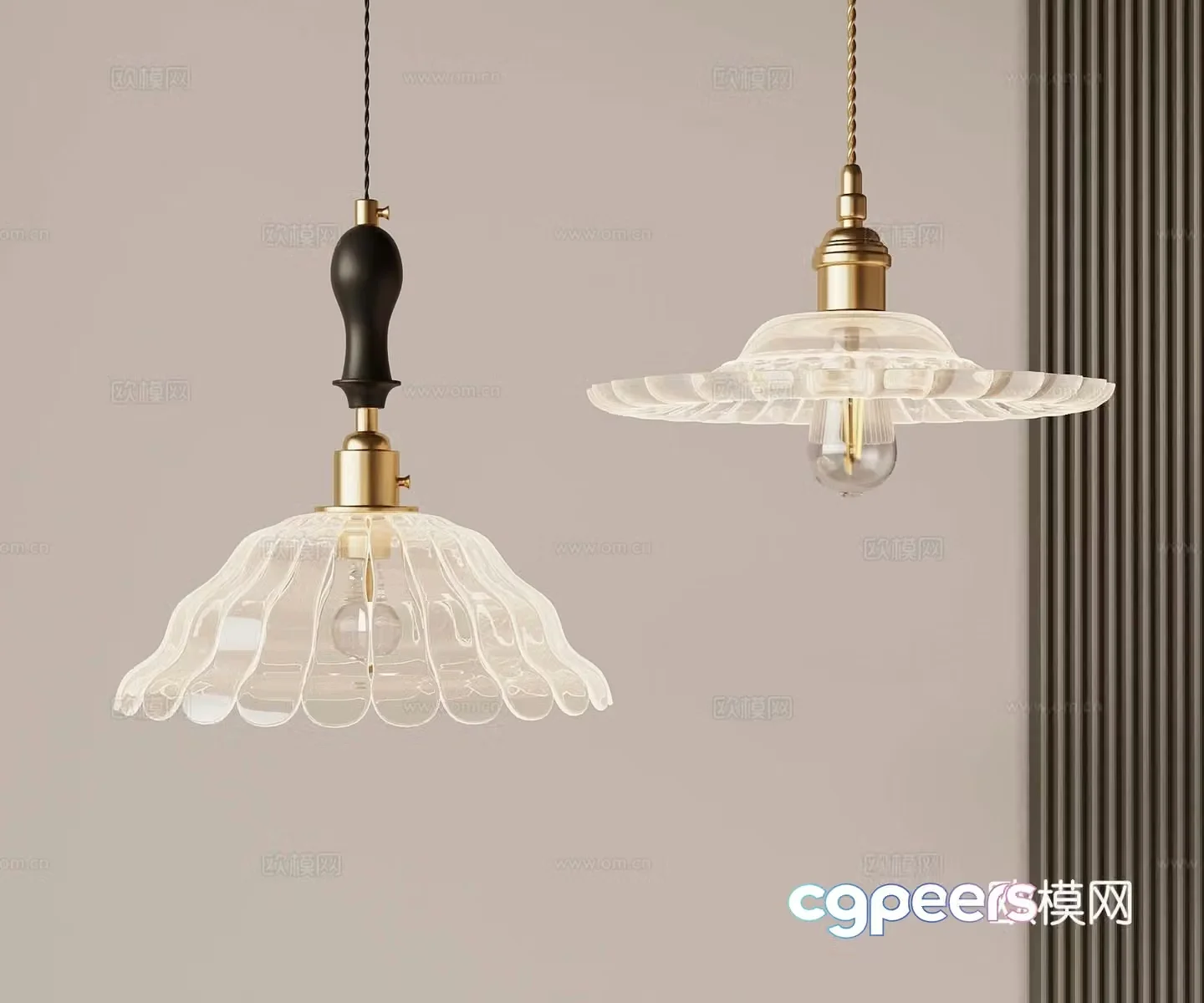French retro chandelier crystal chandelier 3d model