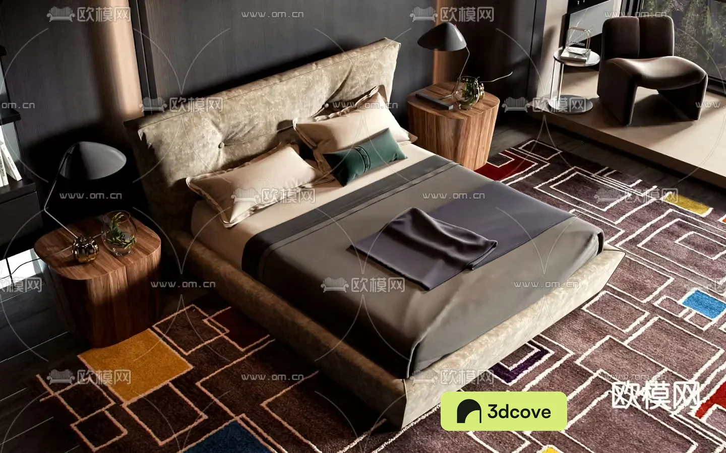 Modern double bed