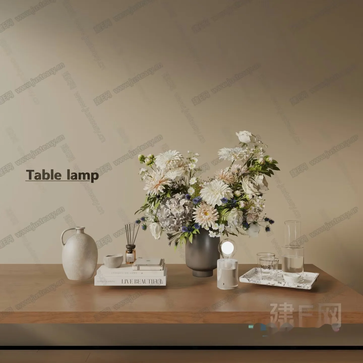 A Table Lamp 3D Model – 4007 – VRAY Render