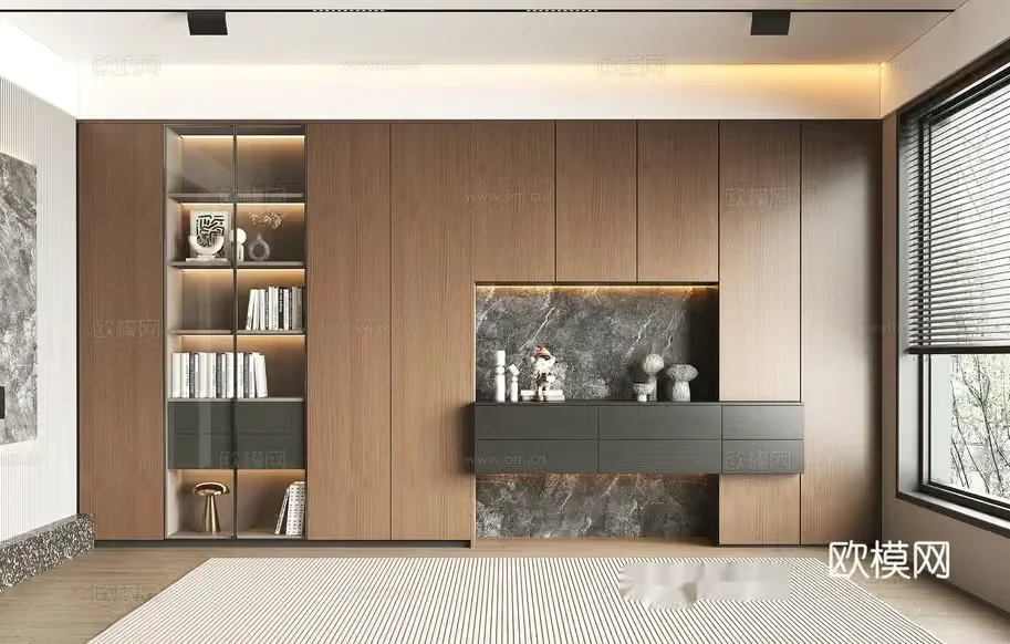 Modern Living Room 3D Model – 1500 – VRAY Render