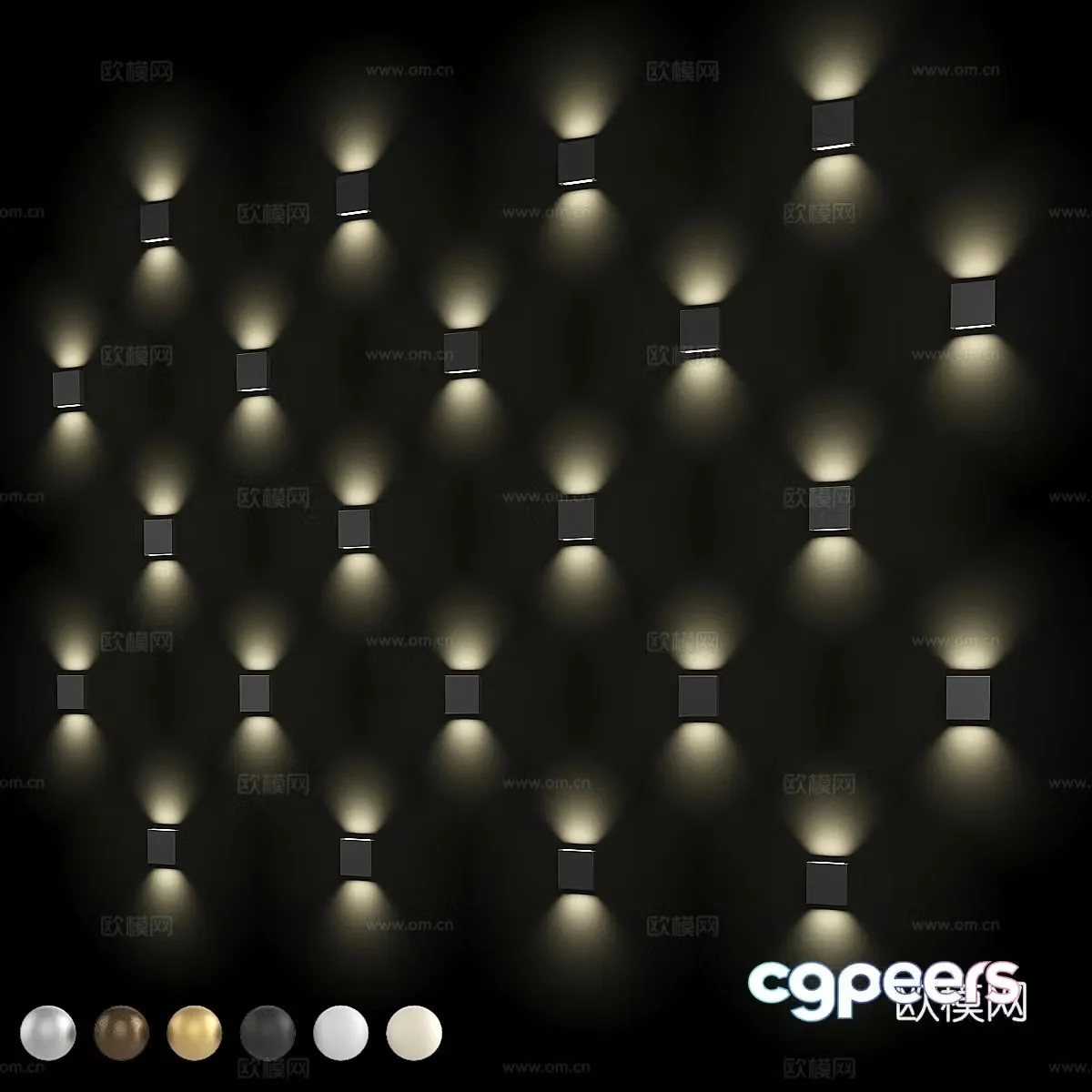 Modern outdoor decorative wall light 3d model