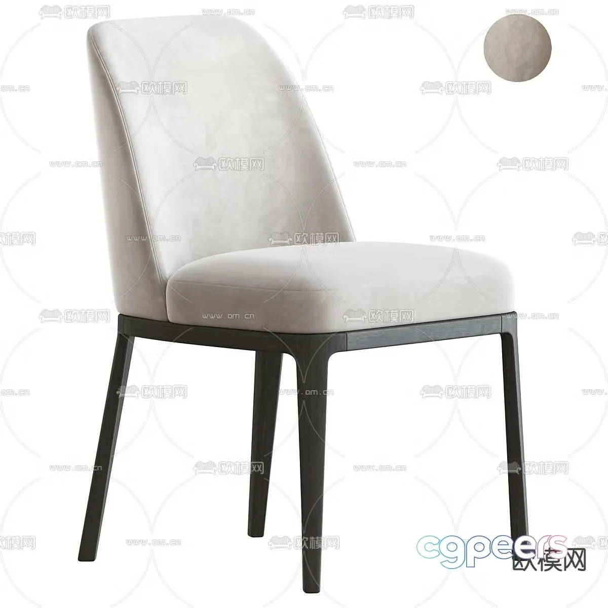 Westa chair dining chair single chair 3d model