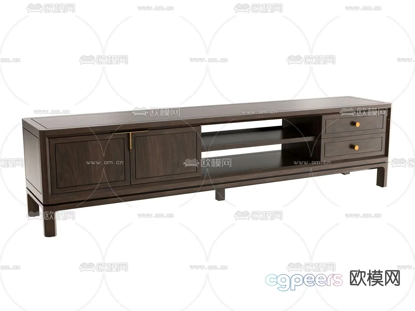 Modern Wooden Tv Stand 3D Model – 19796 – VRAY Render