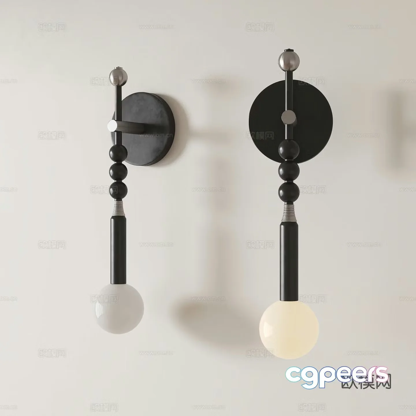 French medieval wall lamp 3D model